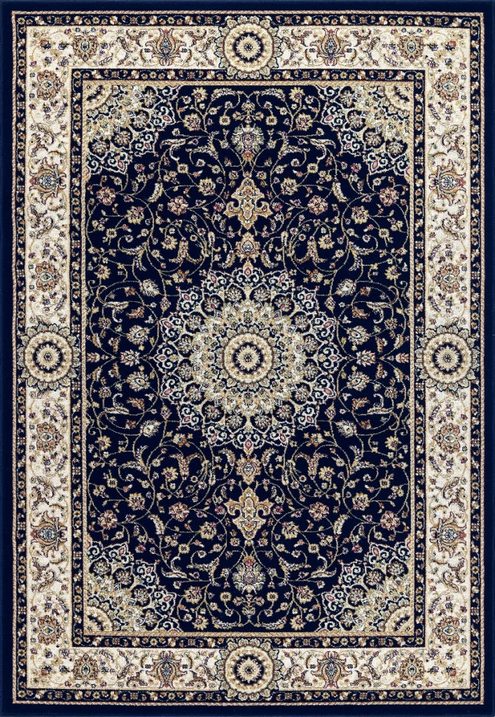 Tappeto BABIL cm.80x240 disegno classico orientale colore blu e crema