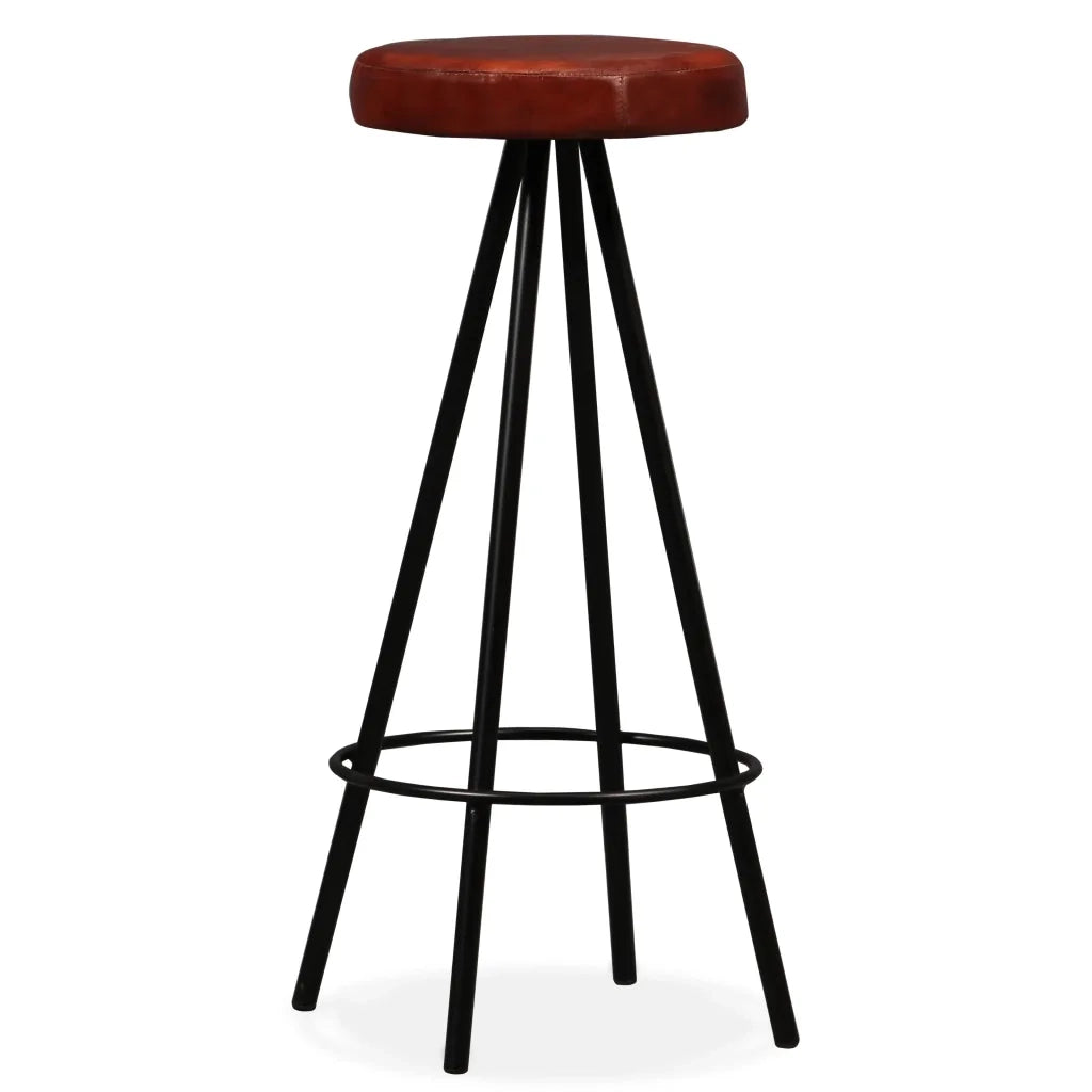 Set per Bar 9 pz in Legno Massello di Recupero e Vera Pelle