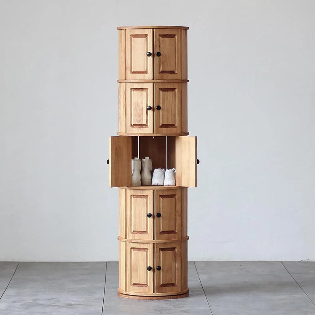 scarpiera Scarpiera Girevole autoportante Premium con Ante - Squisito Organizer per riporre Scarpe in Legno per Ingresso - 43 * 161 cm