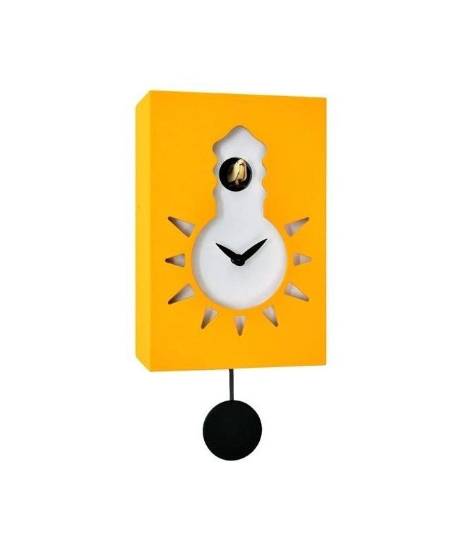 Orologio con cucù Night & Day in mdf laccato con quadrante fosforescente Made in Italy