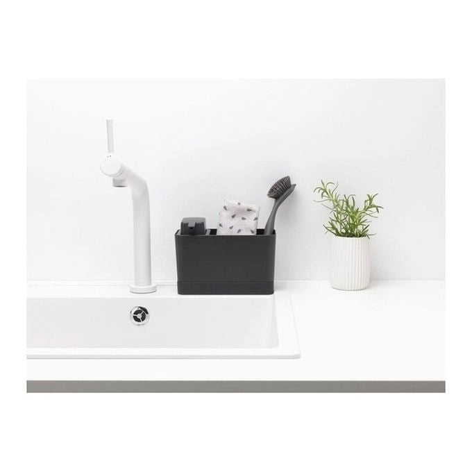 Brabantia 302602 Set organizer per lavello con dispenser sapone 200 ml Grigio scuro