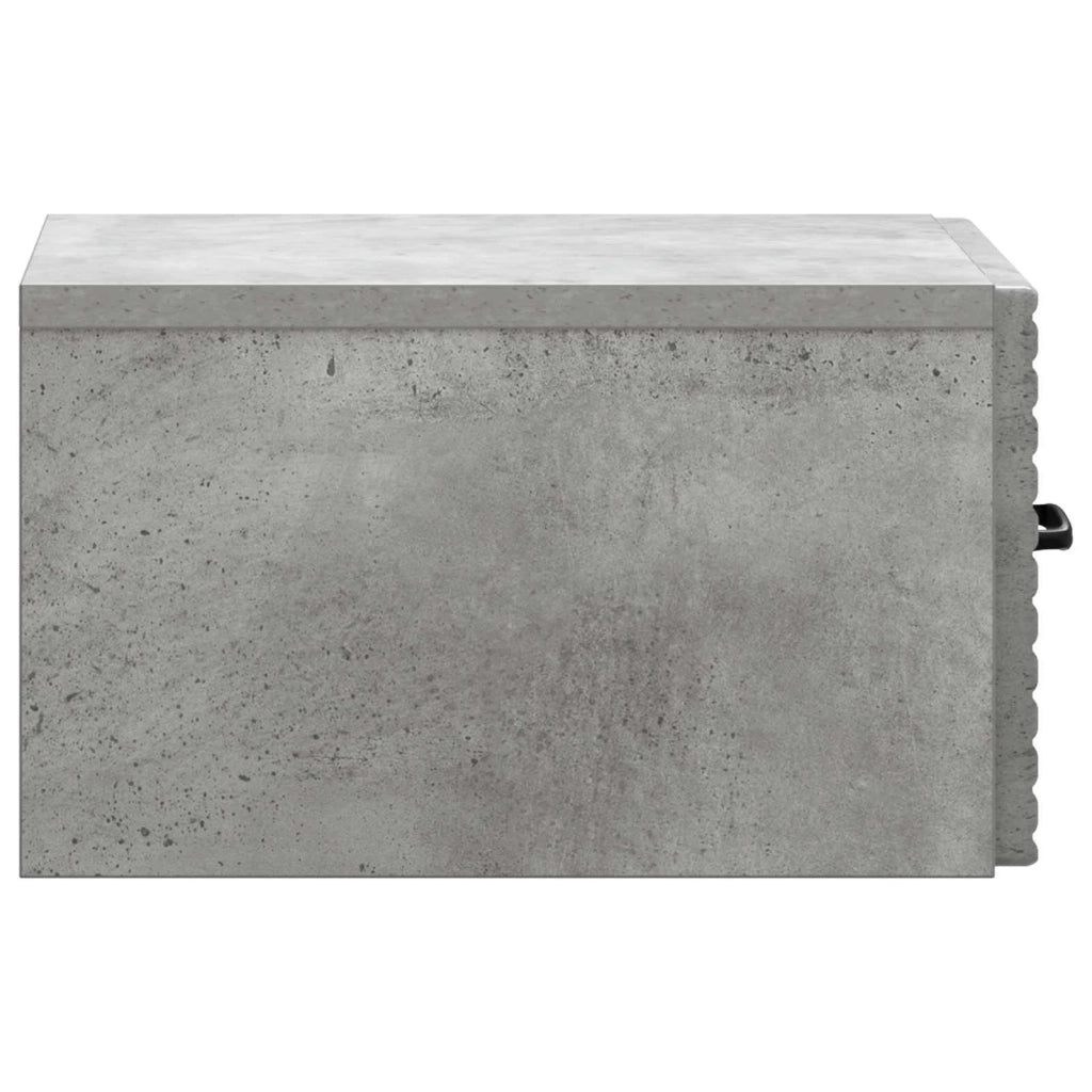 Mobiletto da notte a muro Grigio Cemento 34,5 x 33 x 20 cm 898601