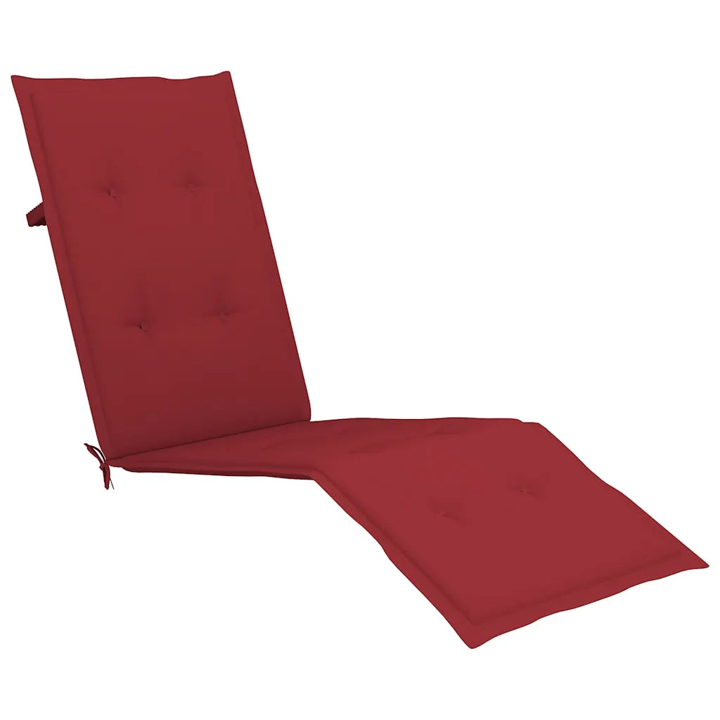 Sdraio da Esterni con Poggiapiedi e Cuscino Massello d'Acacia cod mxl 75983
