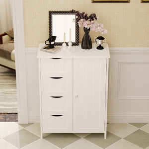 ARMADIO SCAFFALE COMÒ BAGNO INGRESSO 3 CASSETTI BIANCO ALTEZZA 80 CM