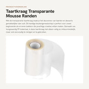 Tartiera trasparente - Qualità alimentare materiale PP - Decorazione mousse/chocolate - Bordo/raccordo - Facile da pulire - Riciclabile 8*10m - Copertura per torte