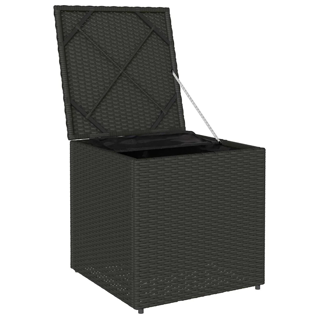 Scatola per Cuscini Nero 50 x 50 x 50 cm polyrattan 365408