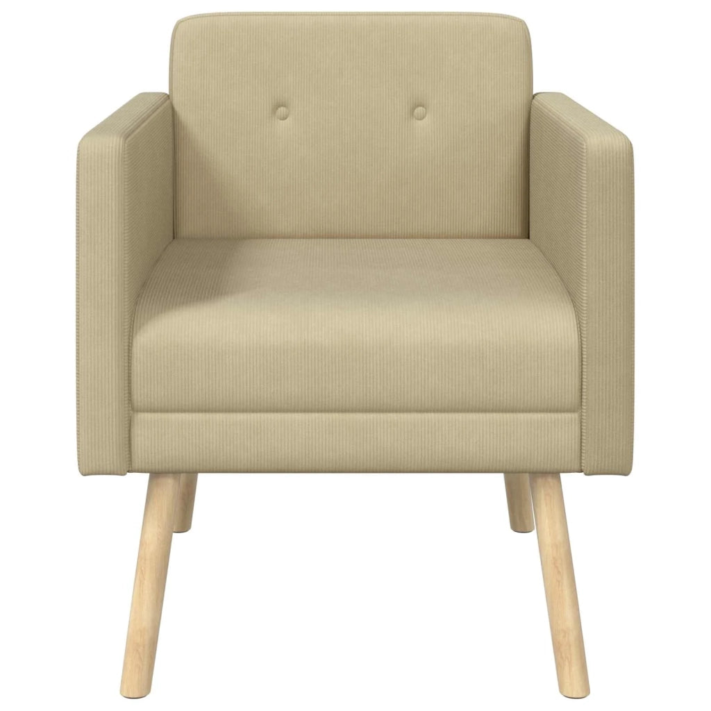 Sedia d'accento Grigio Verde Chiaro Tessuto in velluto a coste 42044812