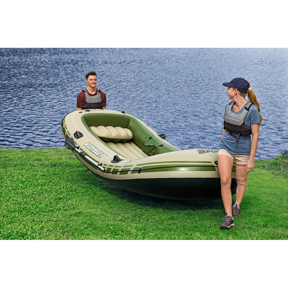 Trade Shop - Set Completo Gommone Gonfiabile Hydro-force Voyager X4 350x145x49cm Remi Pompa Borsa 65156 -