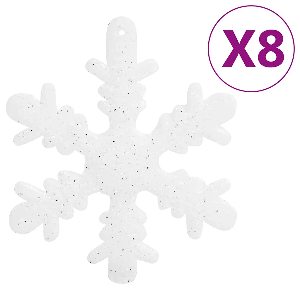 Set Palline di Natale 111 pz Bianco in Polistirene 356115