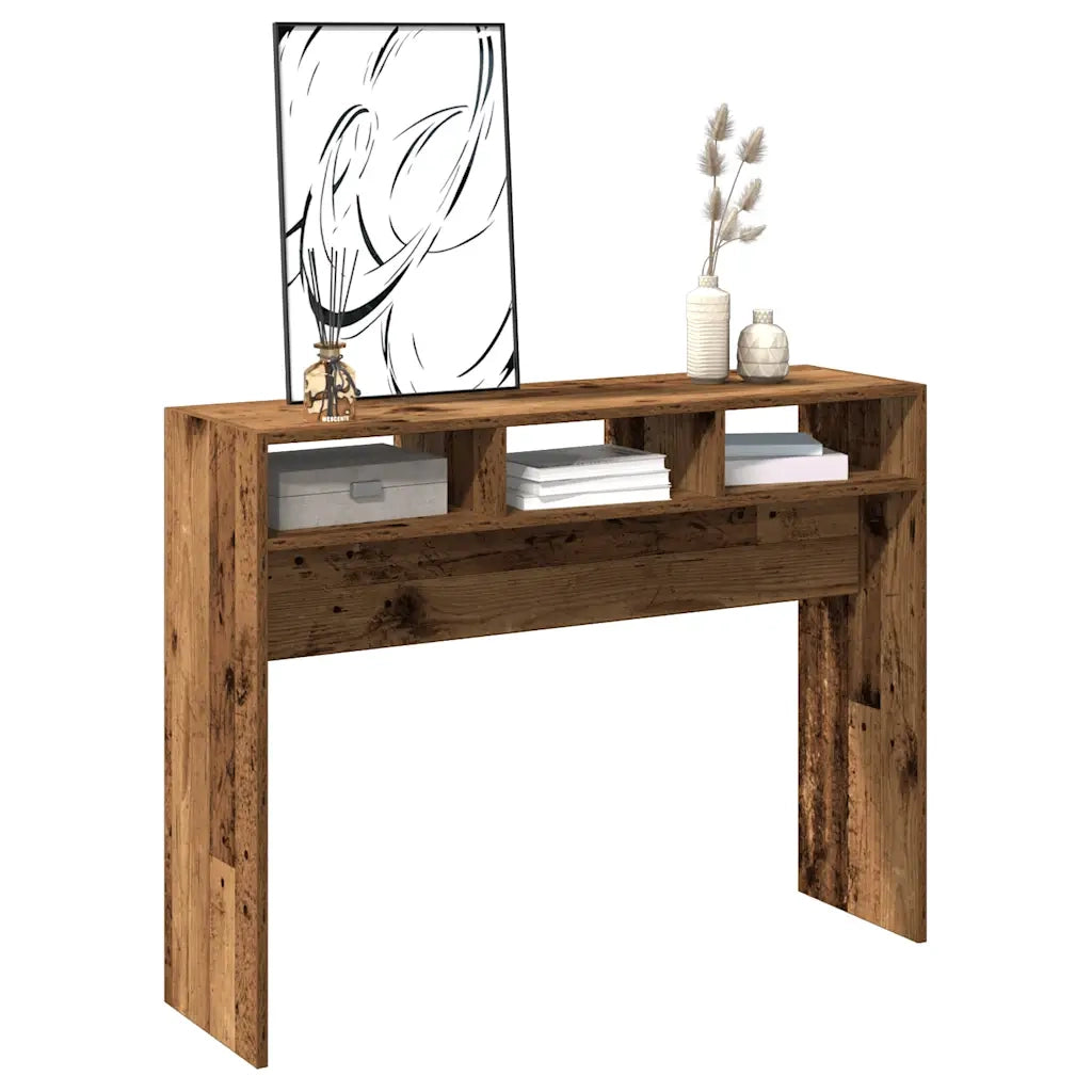 Tavolino Consolle-Tavolino da soggiorno-Tavolo Legno Antico 105x30x80 cm in Truciolato