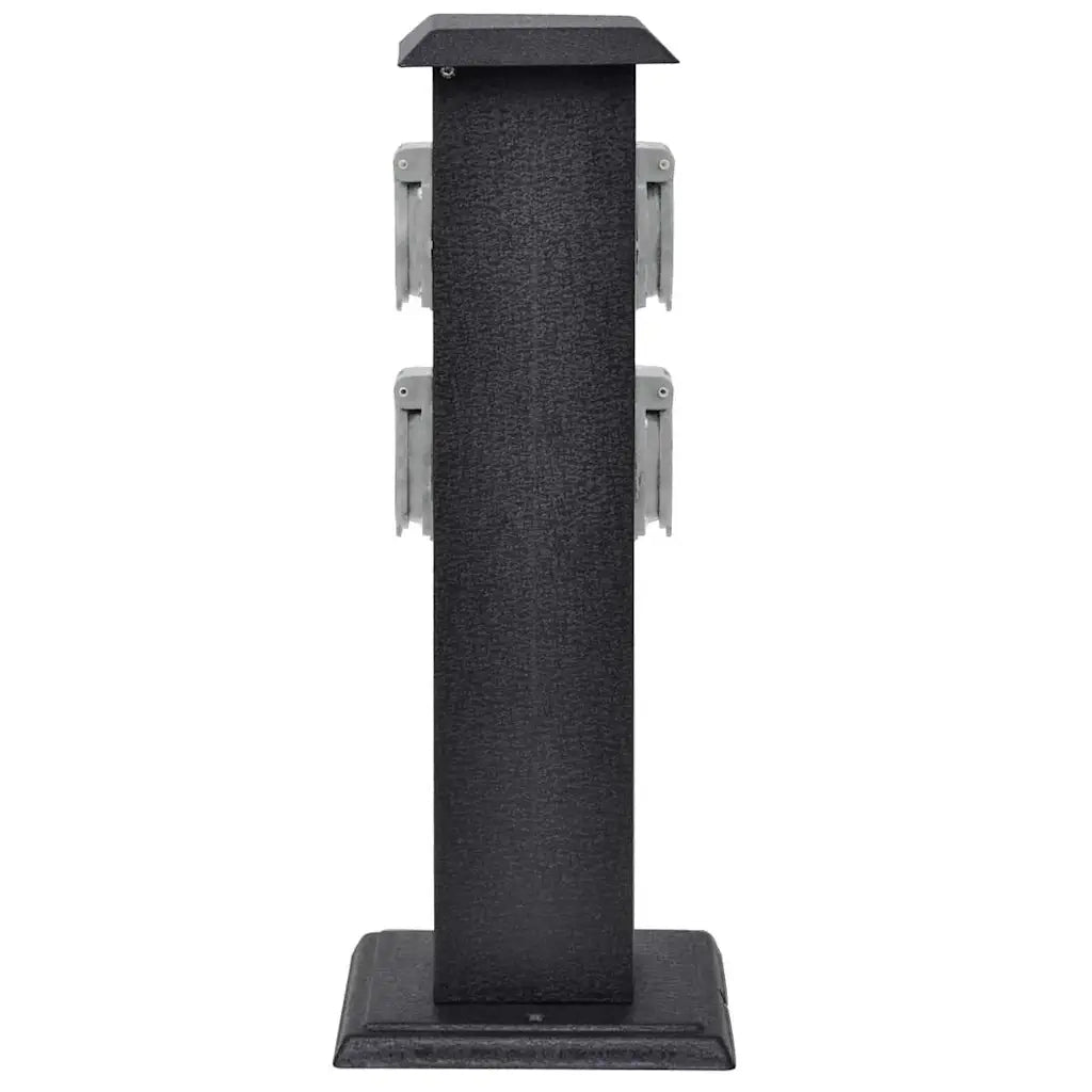 Presa Elettrica da Giardino con Pilastro Nero 41233