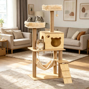 ALBERO GATTO Tiragraffi 60x40x130 cm Beige e Marrone