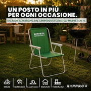RMF PRO SET 4 SEDIE PIEGHEVOLE DA SPIAGGIA VERDE