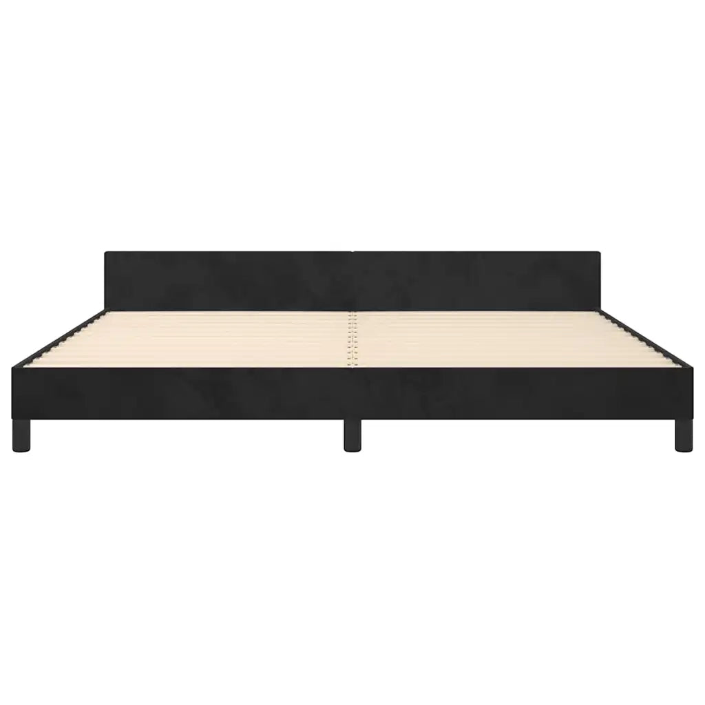 Giroletto con Testiera Nero 200x200 cm in Velluto cod mxl 61859