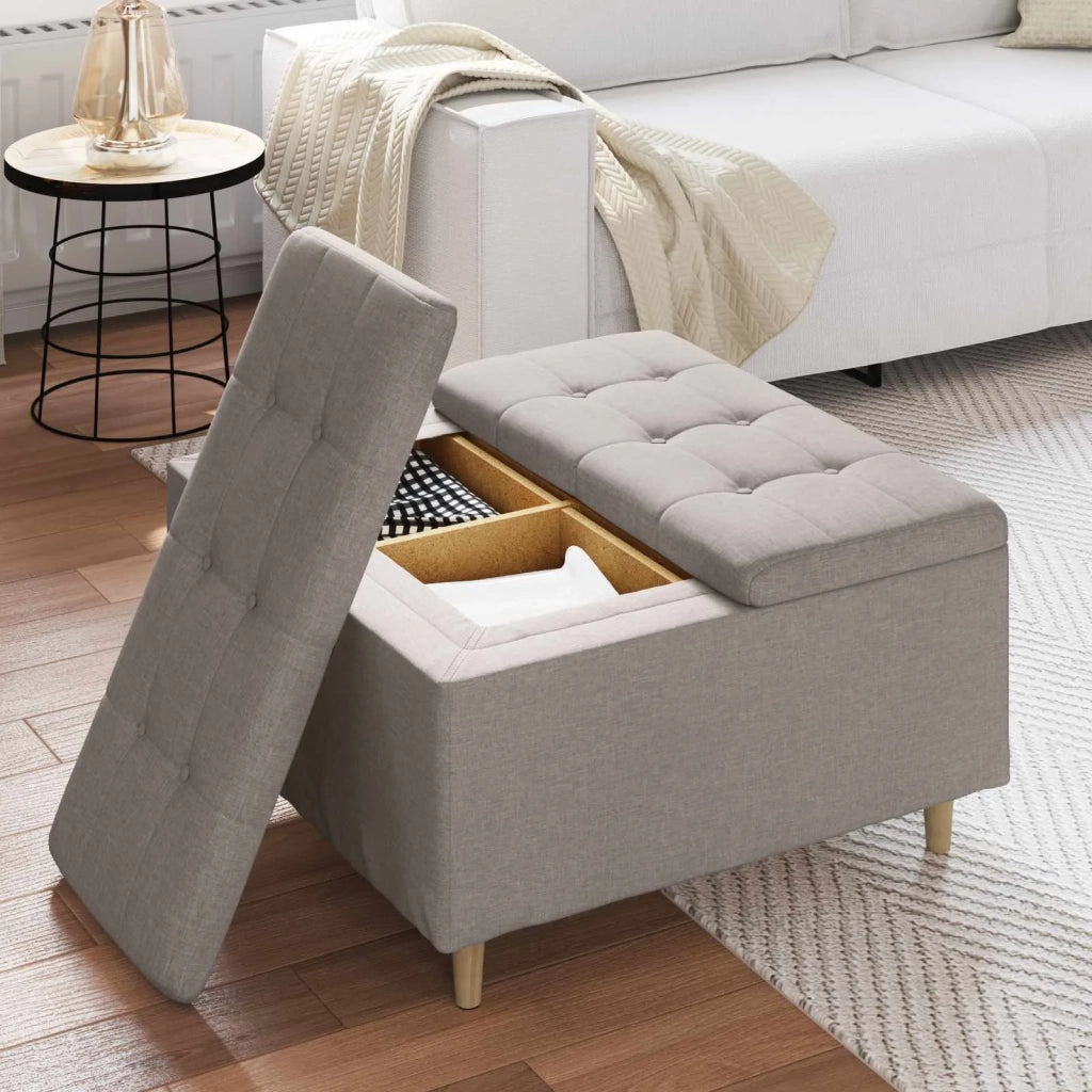 Pouf contenitore con cuscino Talpa 80 x 80 x 45 cm Tessuto 876837