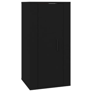 Mobile Porta TV a Parete Nero 40x34,5x80 cm 816673