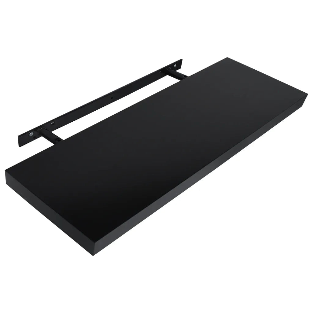 Mensole a Muro Galleggianti 2 pz Nere 120x20x3,8 cm cod mxl 67207