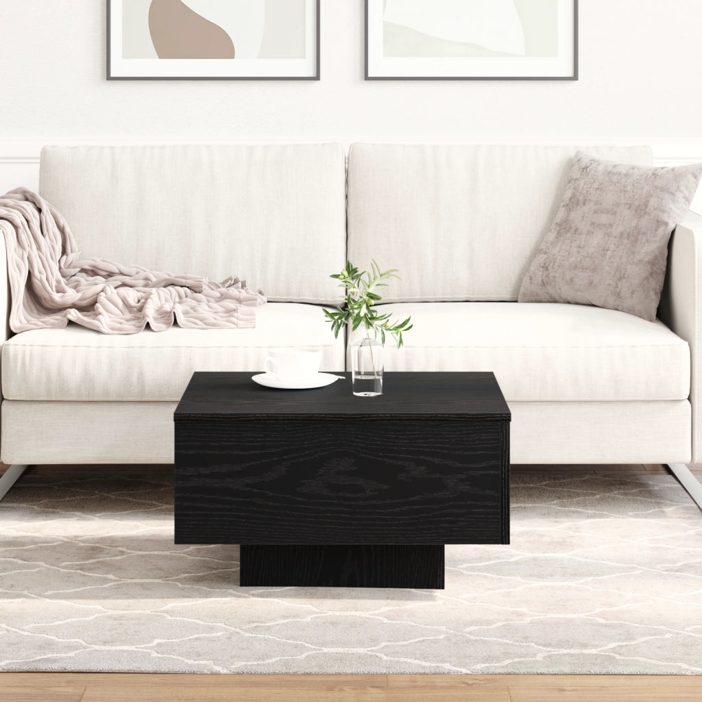 Tavolino da caffÃ¨ in legno ingegnerizzato nero 55x55x31 cm