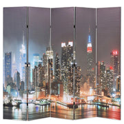 Paravento divisorio pieghevole divisorio mobile decorativo 200 cm New York di notte 0802024