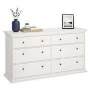 Credenza Hibaru, Buffet da soggiorno, Madia da salotto, Dispensa da cucina, 163x52 h88 cm, Bianco