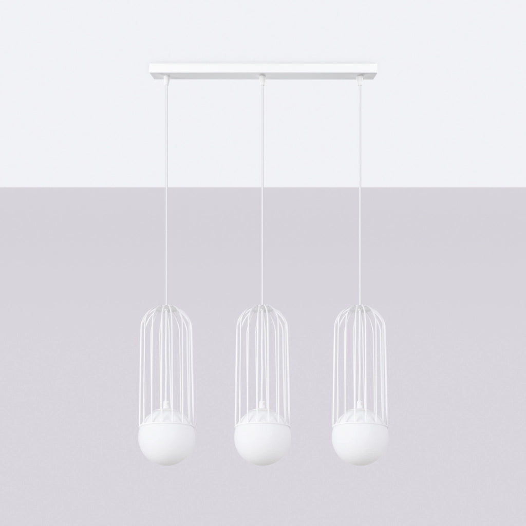 Lampada a sospensione GELIDA bianca 3xG9 Pure Lume
