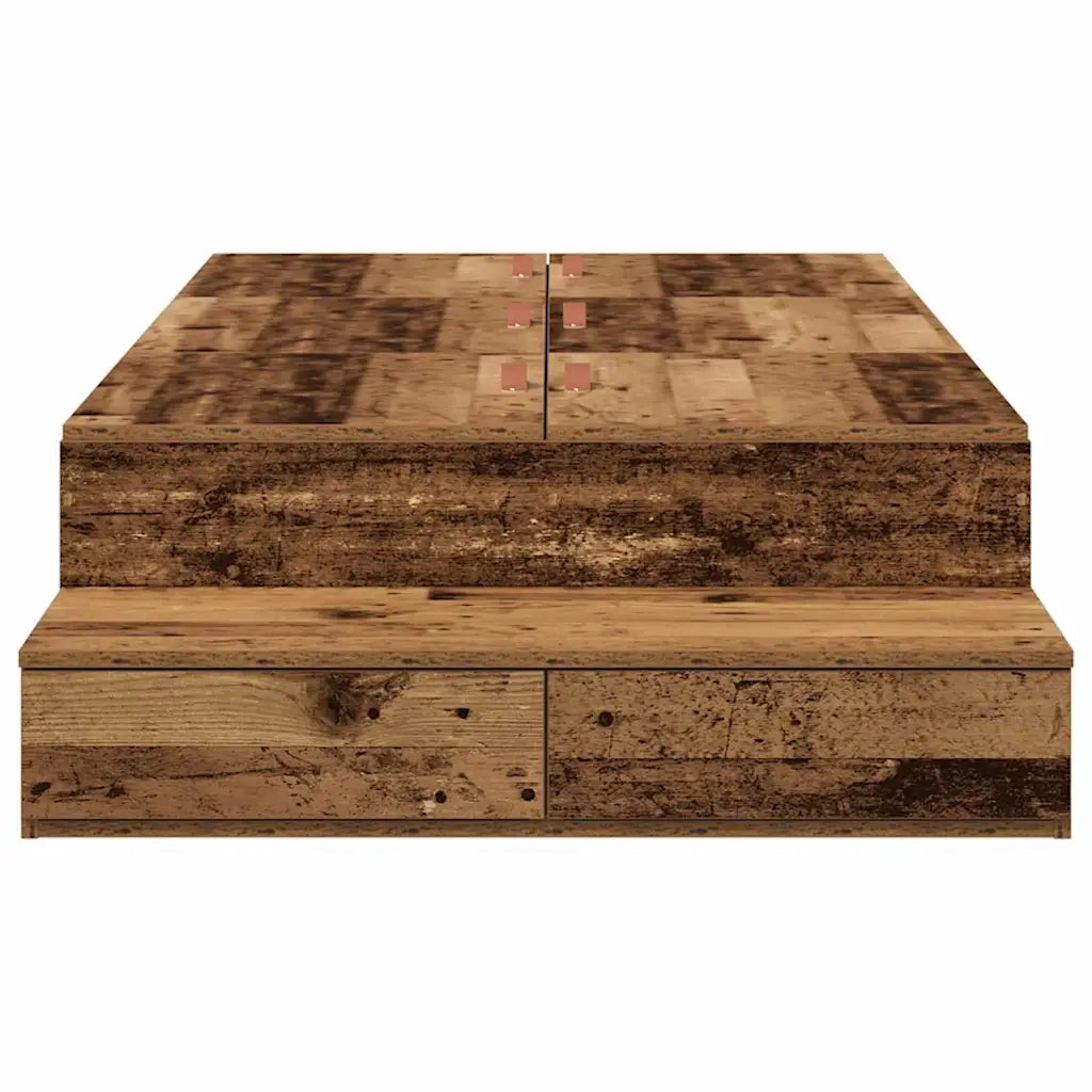 Struttura letto con contenitore Legno vecchio 75 cm 3335683