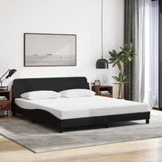 vidaXL Giroletto senza Materasso Nero 180x200 cm in Tessuto