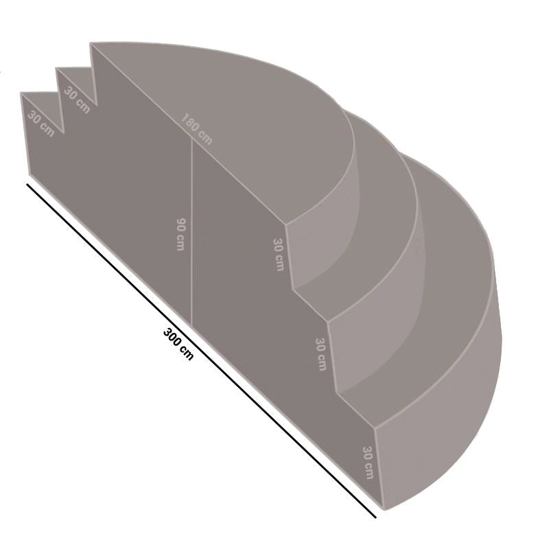 Scala Interna Imola 1,50 X 3,00 H 0,90 M A 3 Gradini, Per Posa Sotto Liner