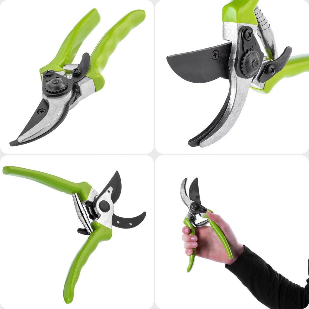 Forbici da potatura a incudine KADAX per rami di arbusti, 21 cm, manuali, affilate, leggere.
