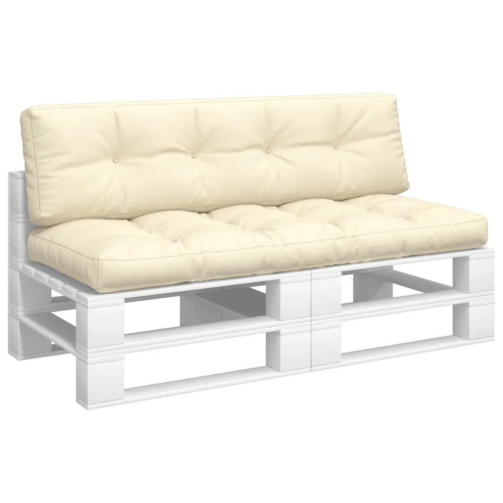 Cuscini per Pallet 2 pz Crema in Tessuto 360823