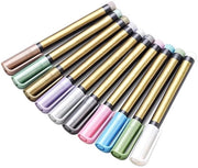 Set di pennarelli metallici a 10 colori - adatti per carta nera - set di pennarelli per DIY - 14x1,2cm - pennarelli metallici
