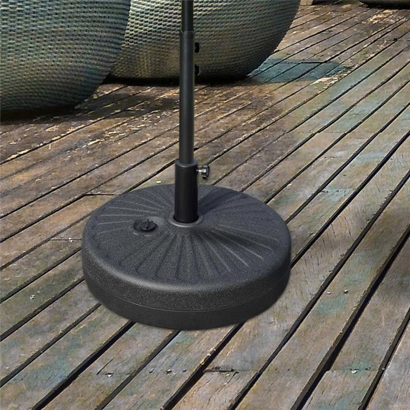BASE PER OMBRELLONE DA GIARDINO CON PALO CENTRALE 38 E 48 MM IN COLORE NERO