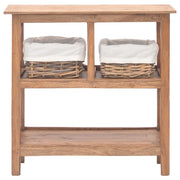 Tavolo Consolle in Legno Massello di Mogano 69x28x70 cm 244489