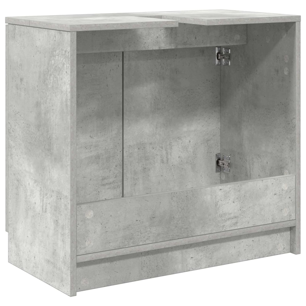 Mobile da Bagno con porta Grigio cemento 64,5 x 33,5 x 59 cm