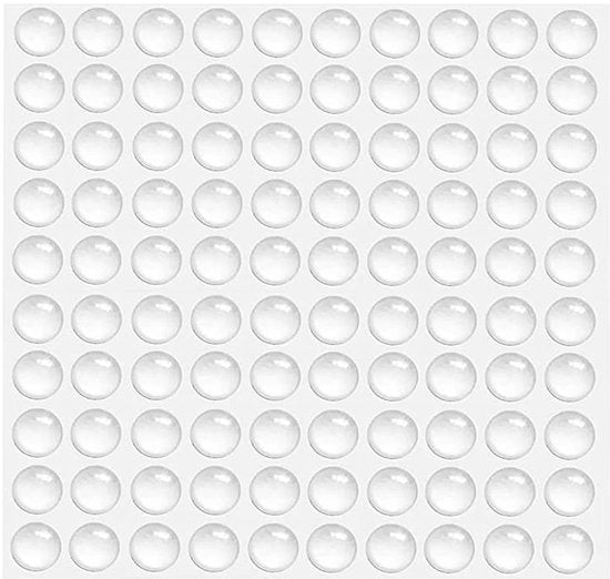 Blocco antiurto di alta qualità - assorbimento del rumore - set da 100 - trasparente - silicone