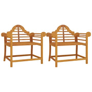 Sedie da Giardino 2 pz | Sedie da Esterno 91x62x94 cm in Legno Massello di Teak