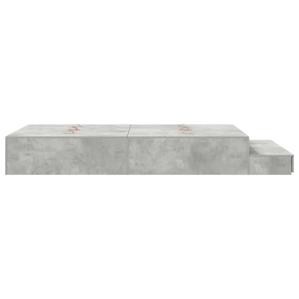 Struttura letto con contenitore con porta Grigio cemento 120 cm 3335688
