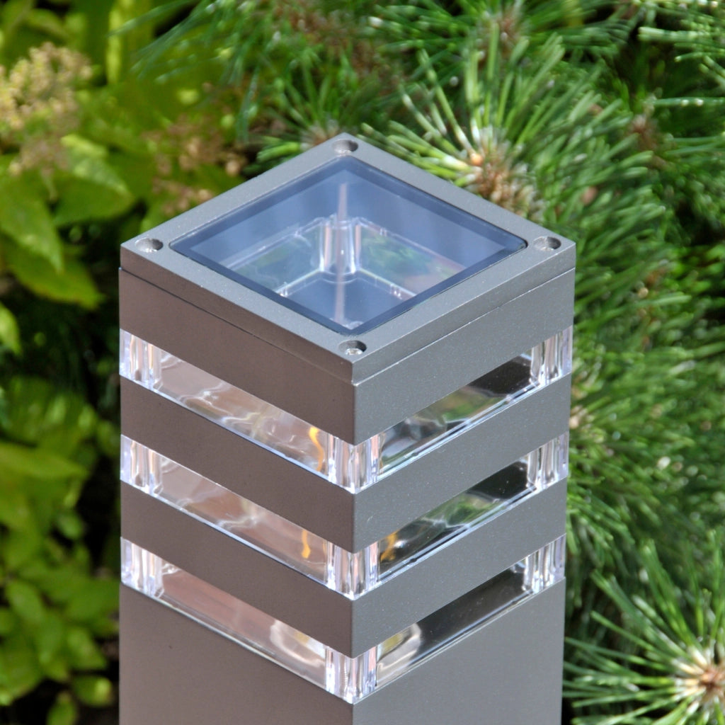 Lampada esterno a paletto grafite 74cm E27 Polux Teksas