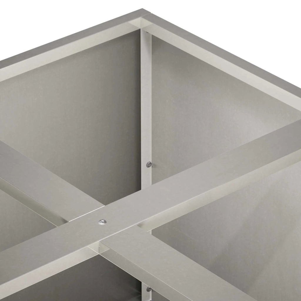 Vaso da giardino Argento 100 x 100 x 40 cm Acciaio Inox 8005754
