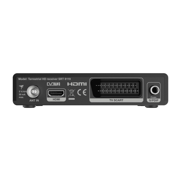 STRONG DECODER DISPLAY USB SCART HDMI DOLBY AUDIO HEVC ADVANCE EPG PARENTAL CONTROL