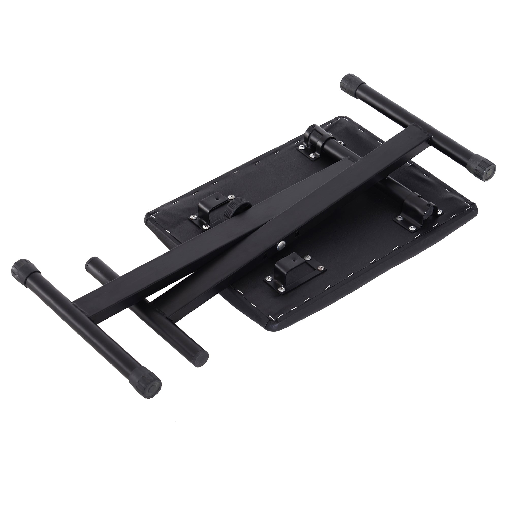 Panca Sgabello per Pianoforte Imbottita Pieghevole con Altezza Regolabile Nero 39x29x51 cm