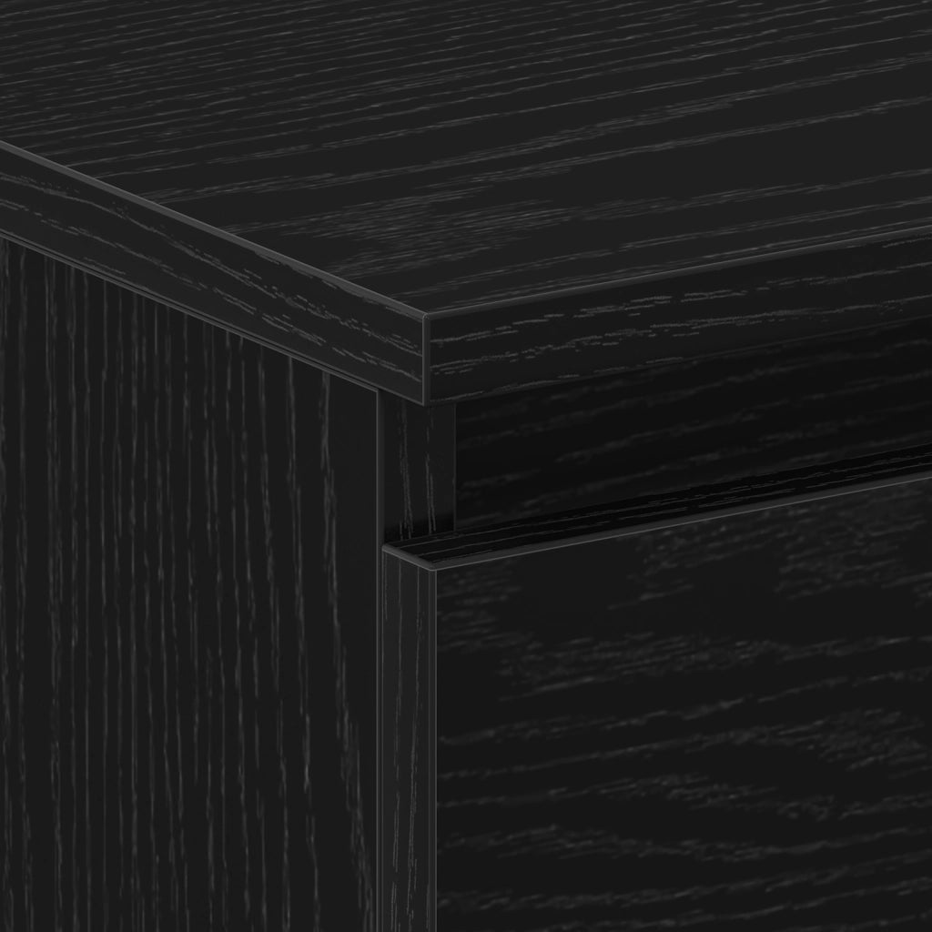 ComÃ² con Cassetti 2 pezzi Nero Rovere 30x30x40 cm