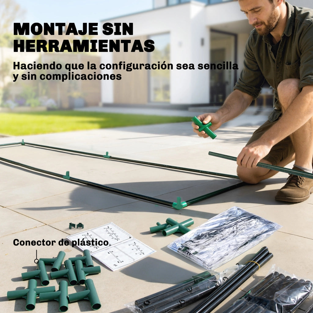 Serra Giardino ¨C zephmum ¨C Plastica Trasparente Acciaio 143x46x164 cm