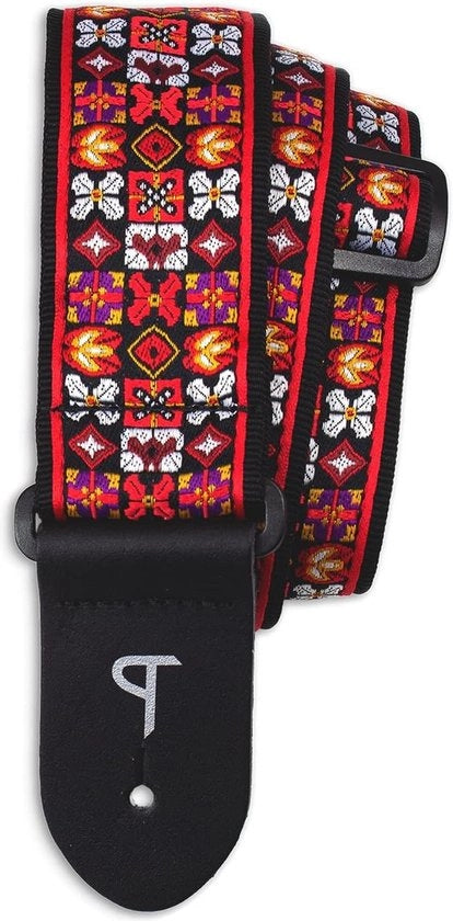 Cinturino per Chitarra in Nylon Jacquard Rode con Regolazione per Chitarre Acustiche e Elettriche Bassi Fabbricato in Canada (TWS-7007)