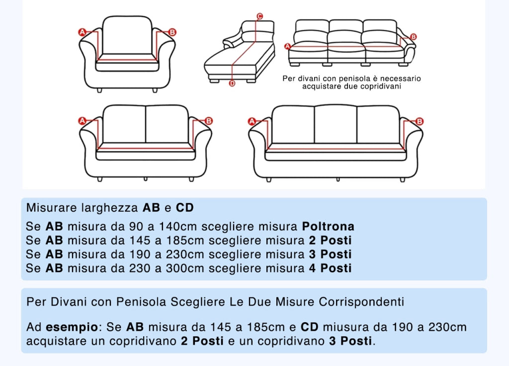 Copridivano Antimacchia Elasticizzato Divano Penisola Angolare Componibile Fantasy - 3+3 - Tortora