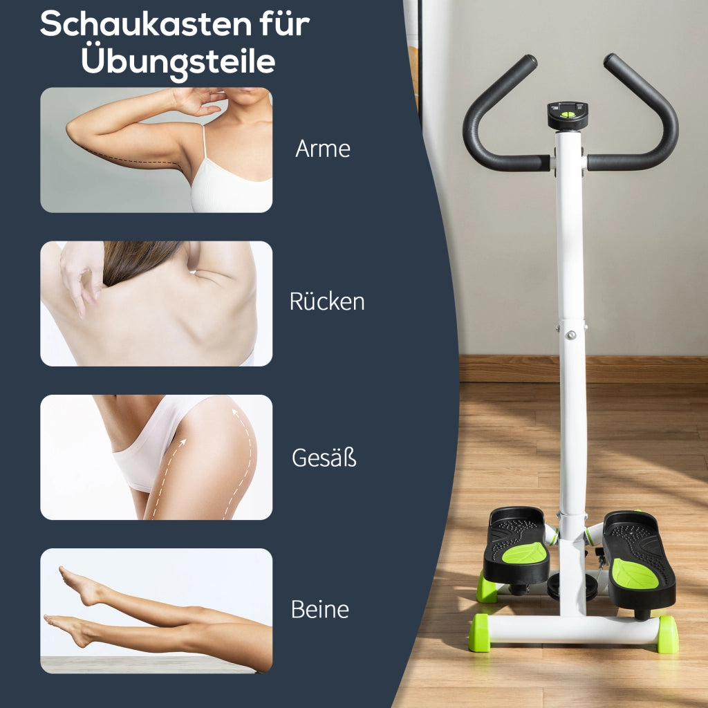 Stepper Fitness LCD ¨C zephmum ¨C Verde e Nero 55x44x108 cm