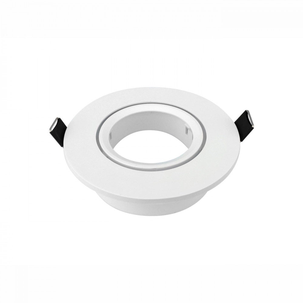 Portafaretto bianco rotondo orientabile da incasso