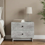 Armadio da Notte Grigio Cemento 62 x 34,5 x 47,5 cm 893858