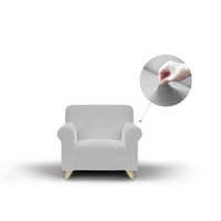 Copridivano Elasticizzato 3 Posti in Poliestere Dahlia Grigio Chiaro