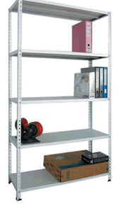 SCAFFALE PANDA KIT 5 RIPIANI LAMIERA DI ACCIAIO GRIGIO 30X100X186H